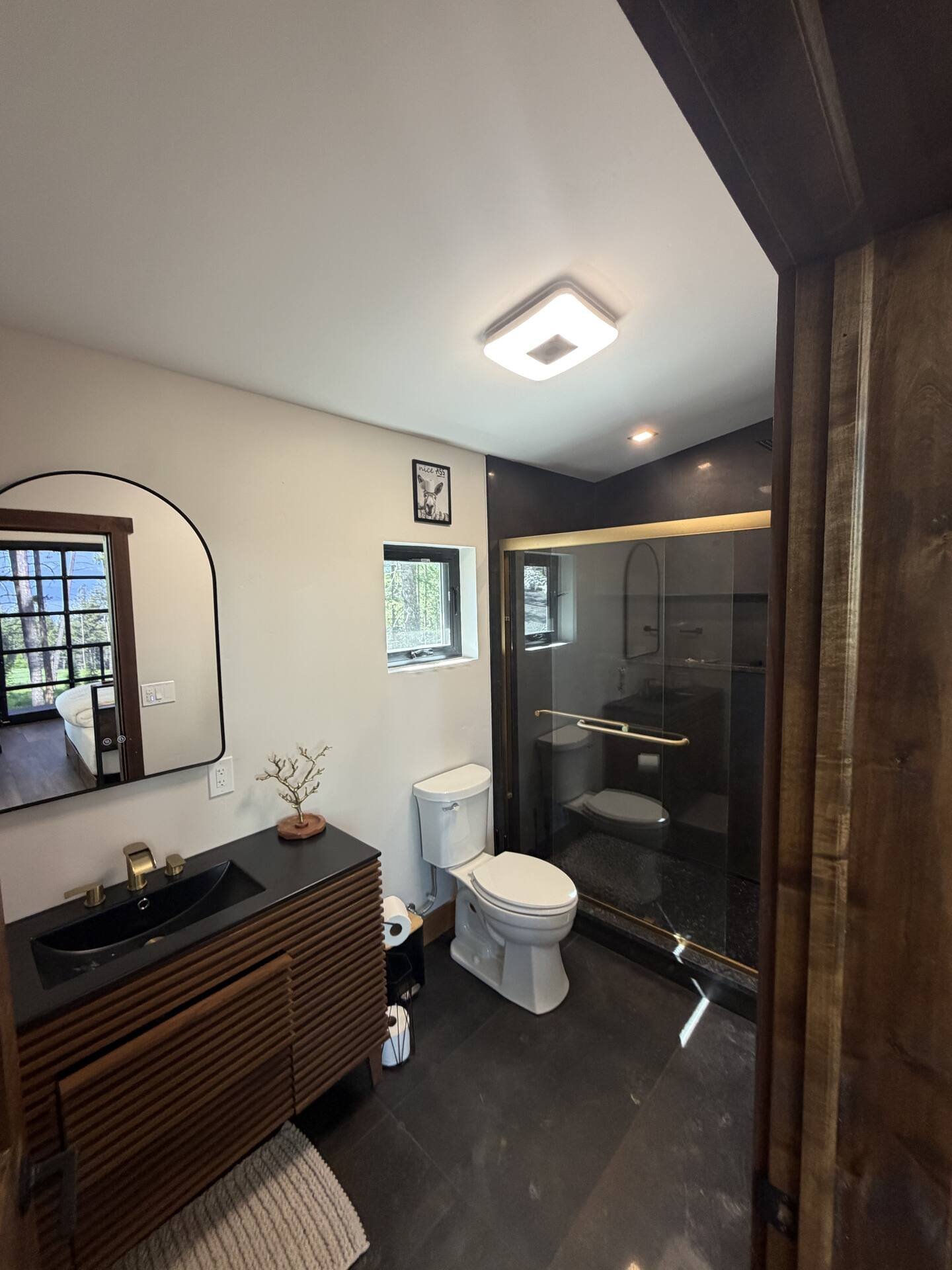 Bathroom at The Summit with a large custom shower
